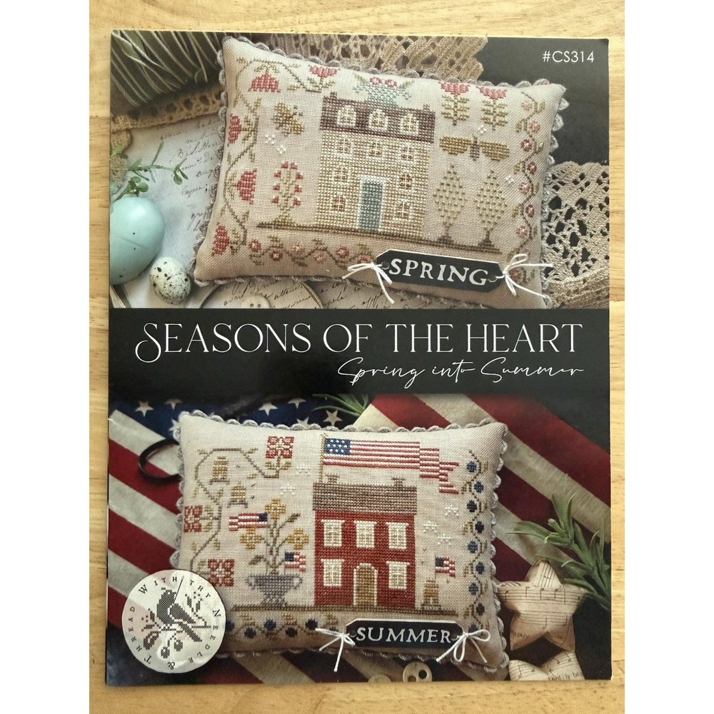Seasons of the Heart cross stitch Booklet by With Thy Needle & Thread B. Gervais